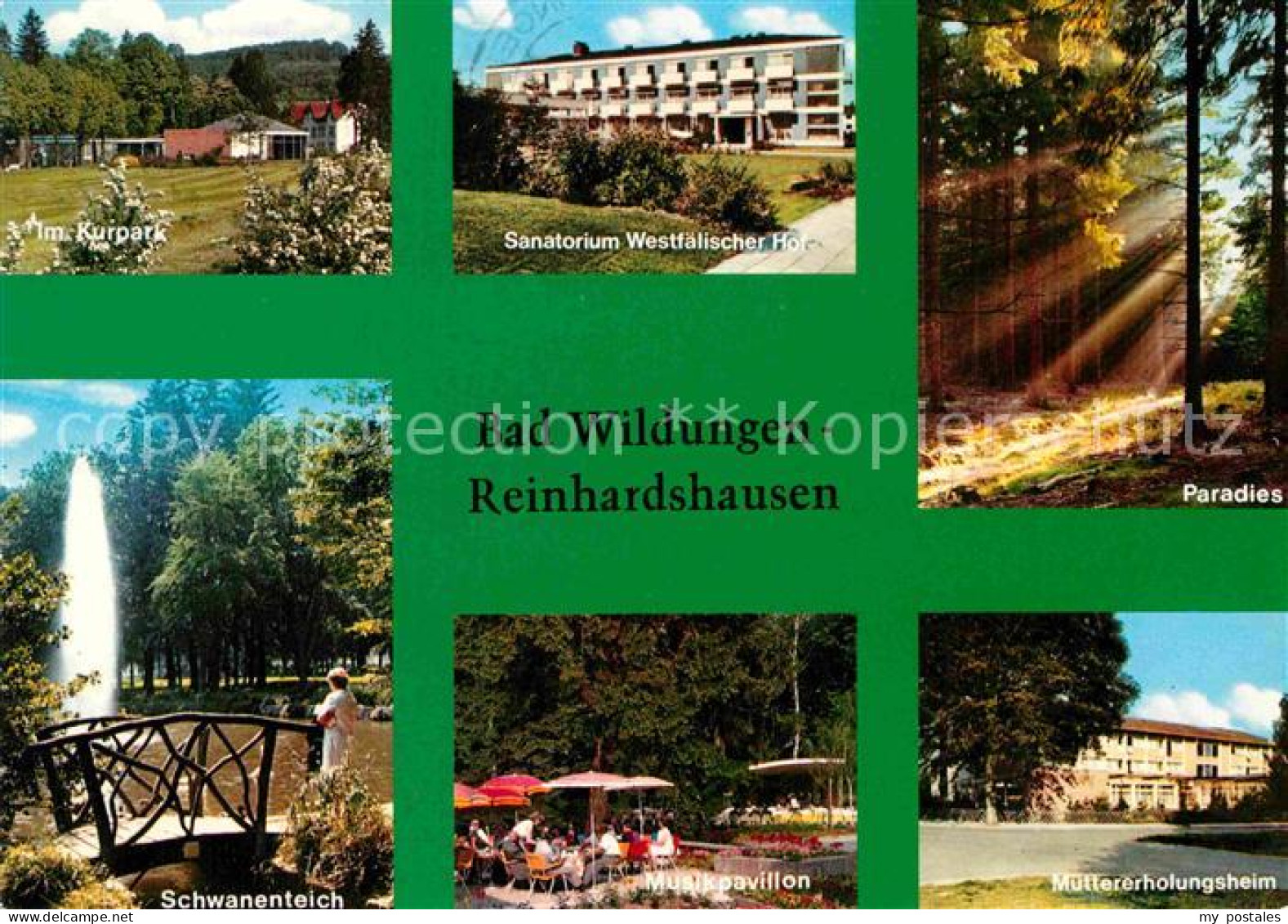 72885478 Reinhardshausen Kurpark Sanatorium Paradies Waldpartie Schwanenteich Fo - Bad Wildungen