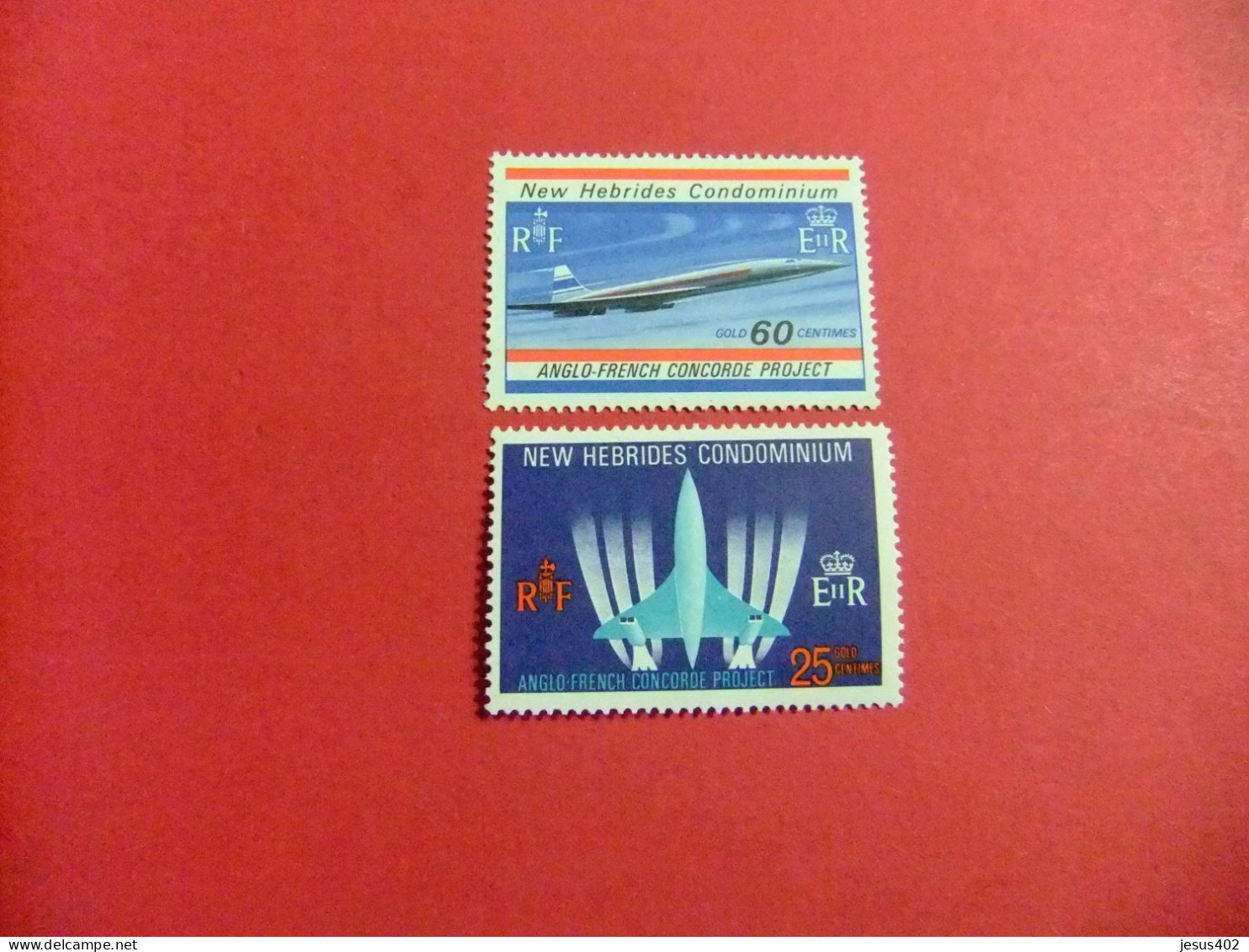 55 NEW HEBRIDES 1968 / AVIÓN SUPERSONICO FRANCO - BRITANICO CONCORDE / YVERT 278 / 279 MNH - Unused Stamps