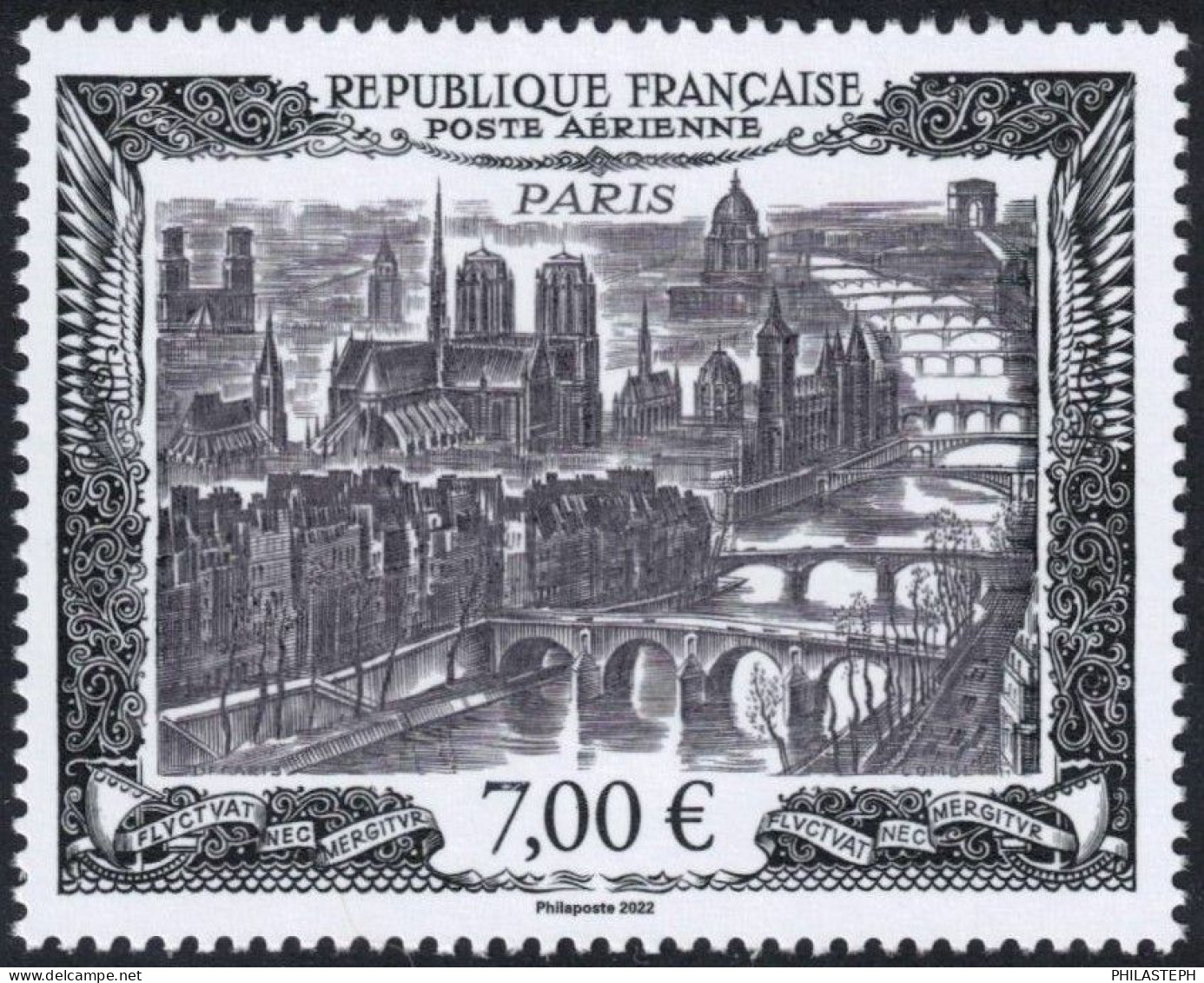 FRANCE Salon D'Automne 2022, TIMBRE ISSU DE L'AFFICHE "VUE DE PARIS" - YT PA 93A ** - 1960-.... Mint/hinged