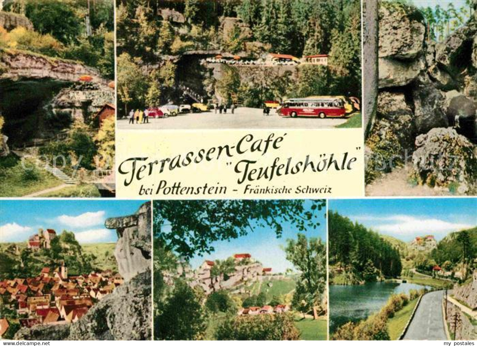 72885197 Pottenstein Oberfranken Terrassen Cafe Teufelshoehle Teilansichten Pott - Pottenstein