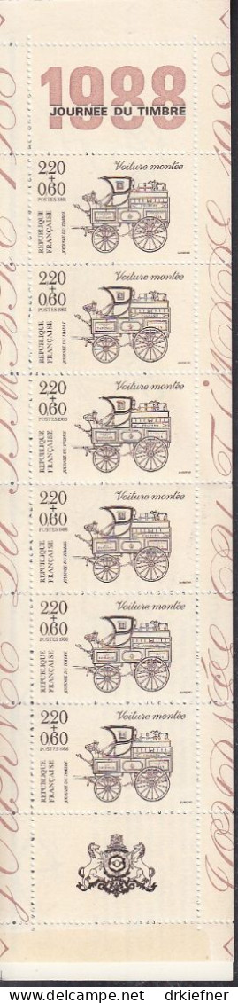 FRANKREICH  Markenheftchen 13, Postfrisch **, Tag Der Briefmarke, 1988 - People