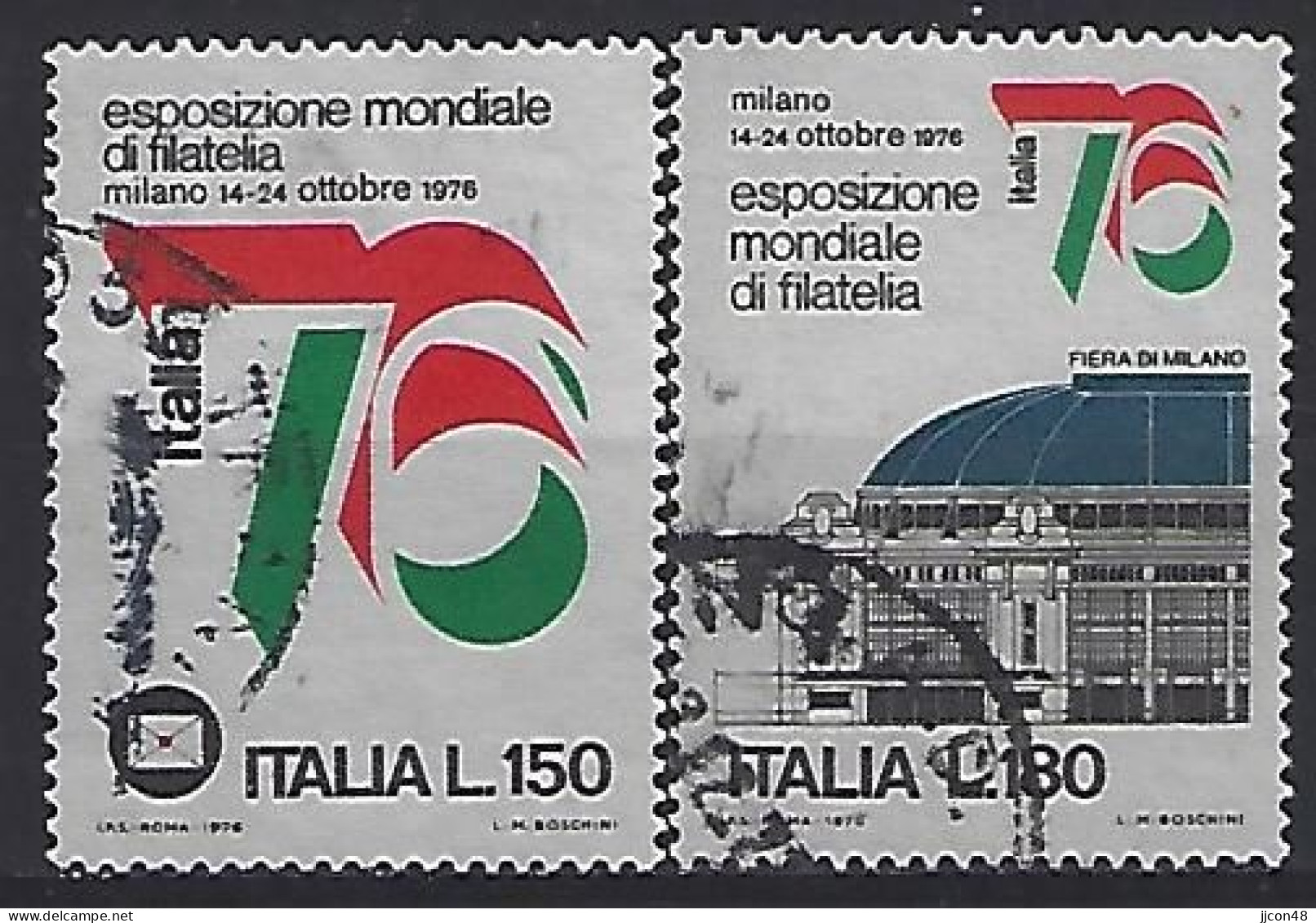 Italy 1976  "ITALIA `76" (o) Mi.1524-1525 - 1971-80: Gebraucht