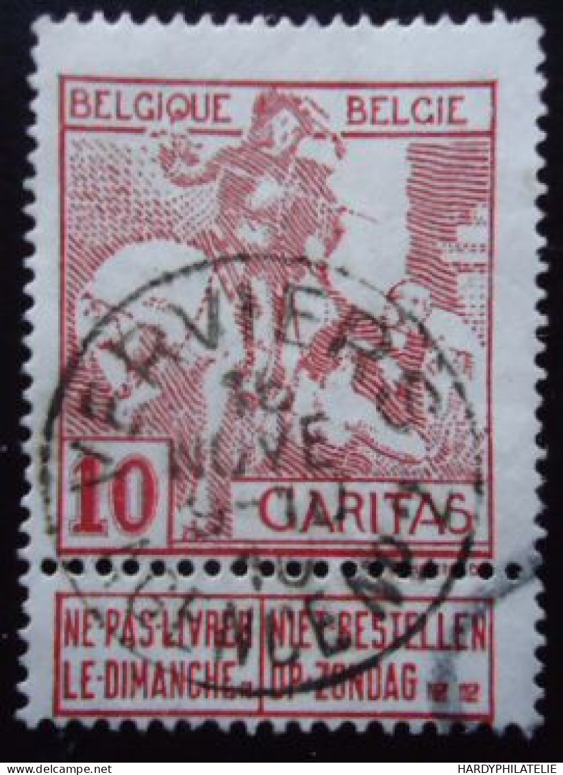 BELGIQUE N°87 Oblitéré - 1910-1911 Caritas