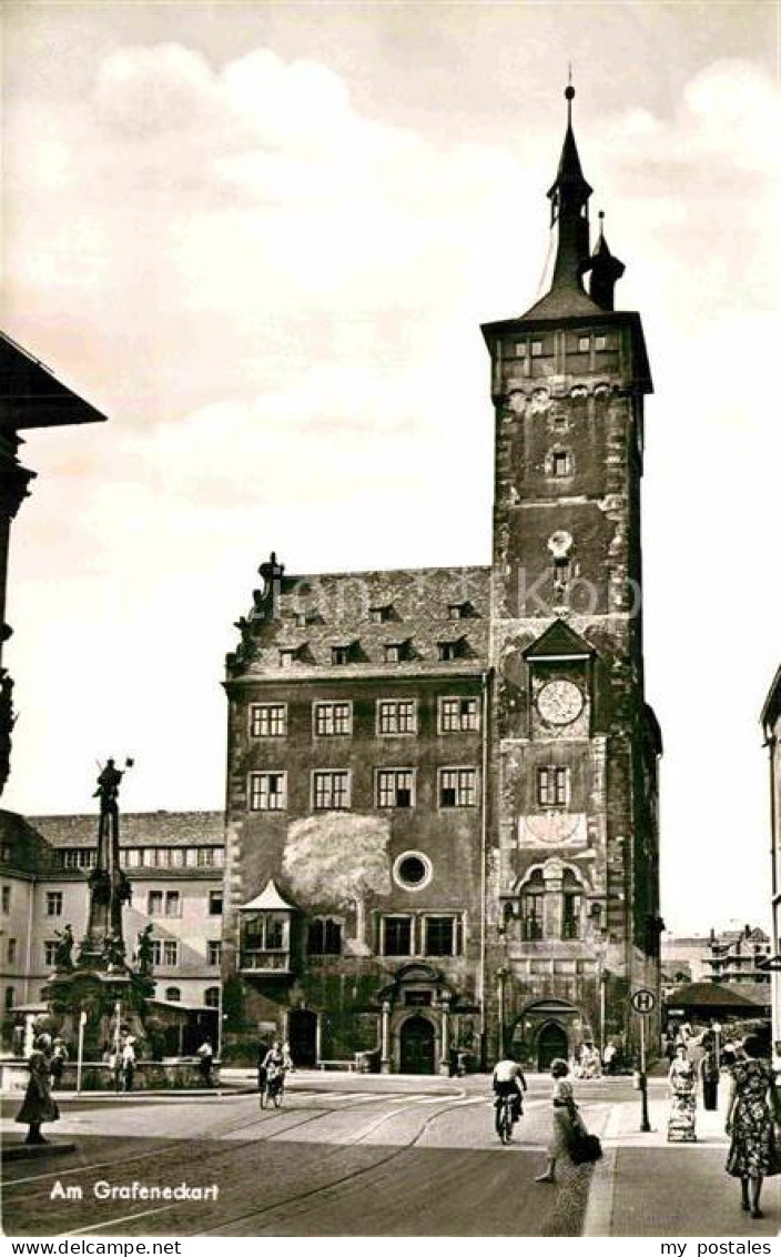 72884454 Wuerzburg Vierroehrenbrunnen Rathaus Wuerzburg - Würzburg