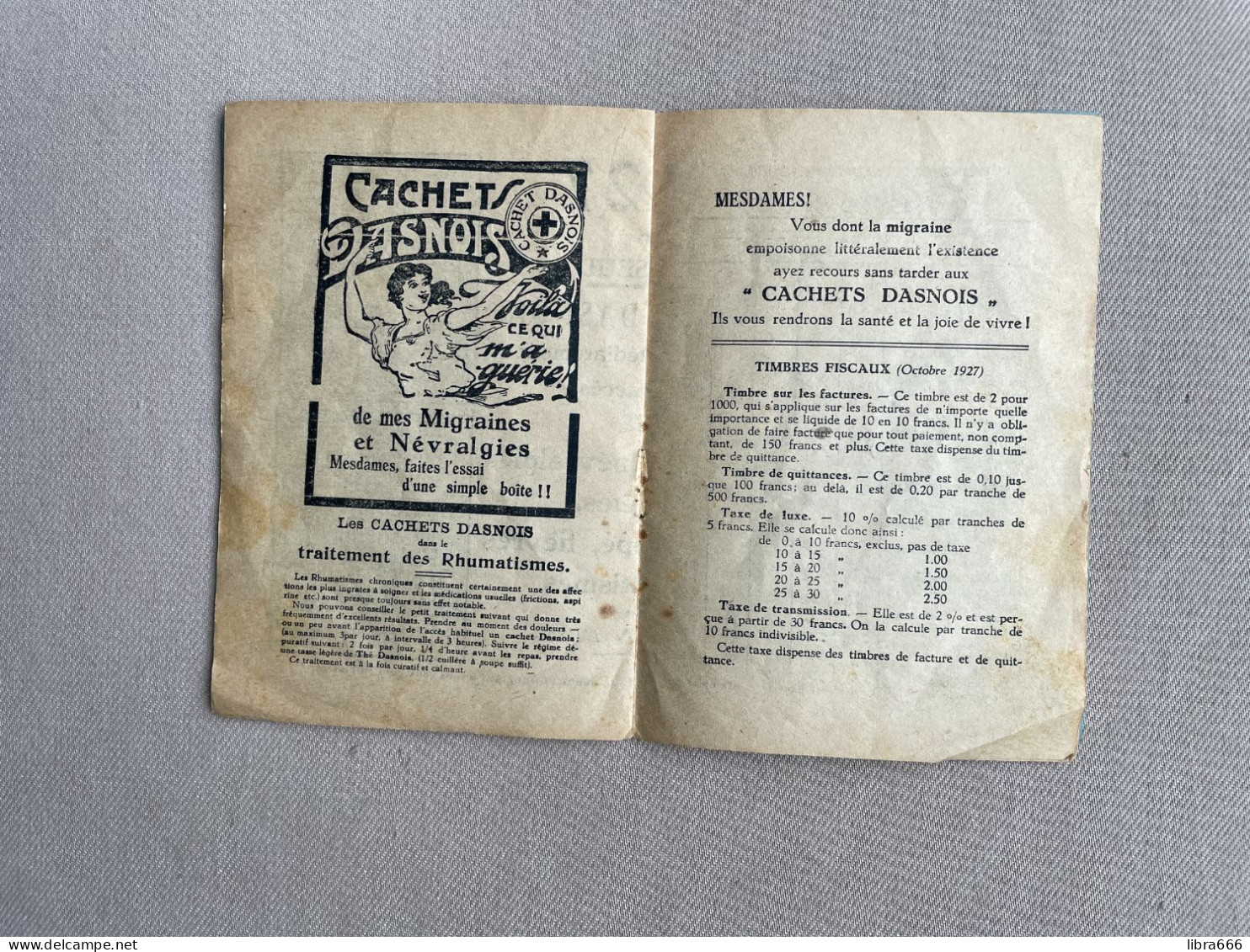 1927 CALENDRIER - Le Thé Dasnois Et Les Cachets Dasnois - 15 X 10 Cm. - Klein Formaat: 1921-40