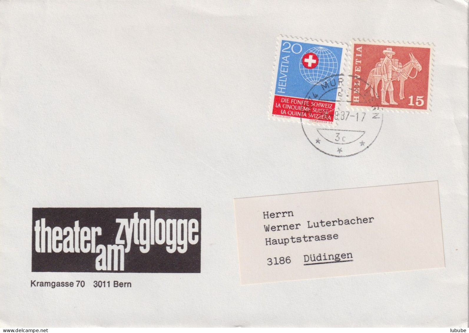 Drucksache  "Theater Am Zytglogge, Bern"        1987 - Storia Postale