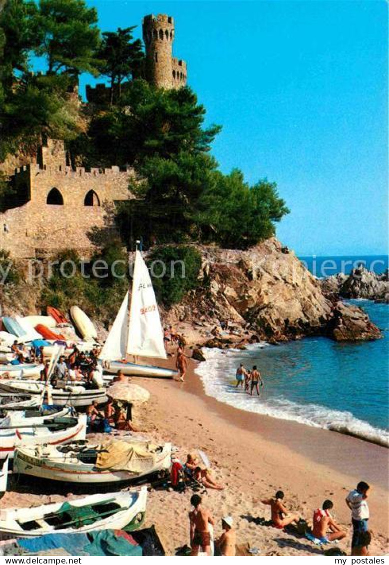 72884047 Lloret De Mar Strand Felsen Burg Costa Brava Spanien - Sonstige & Ohne Zuordnung