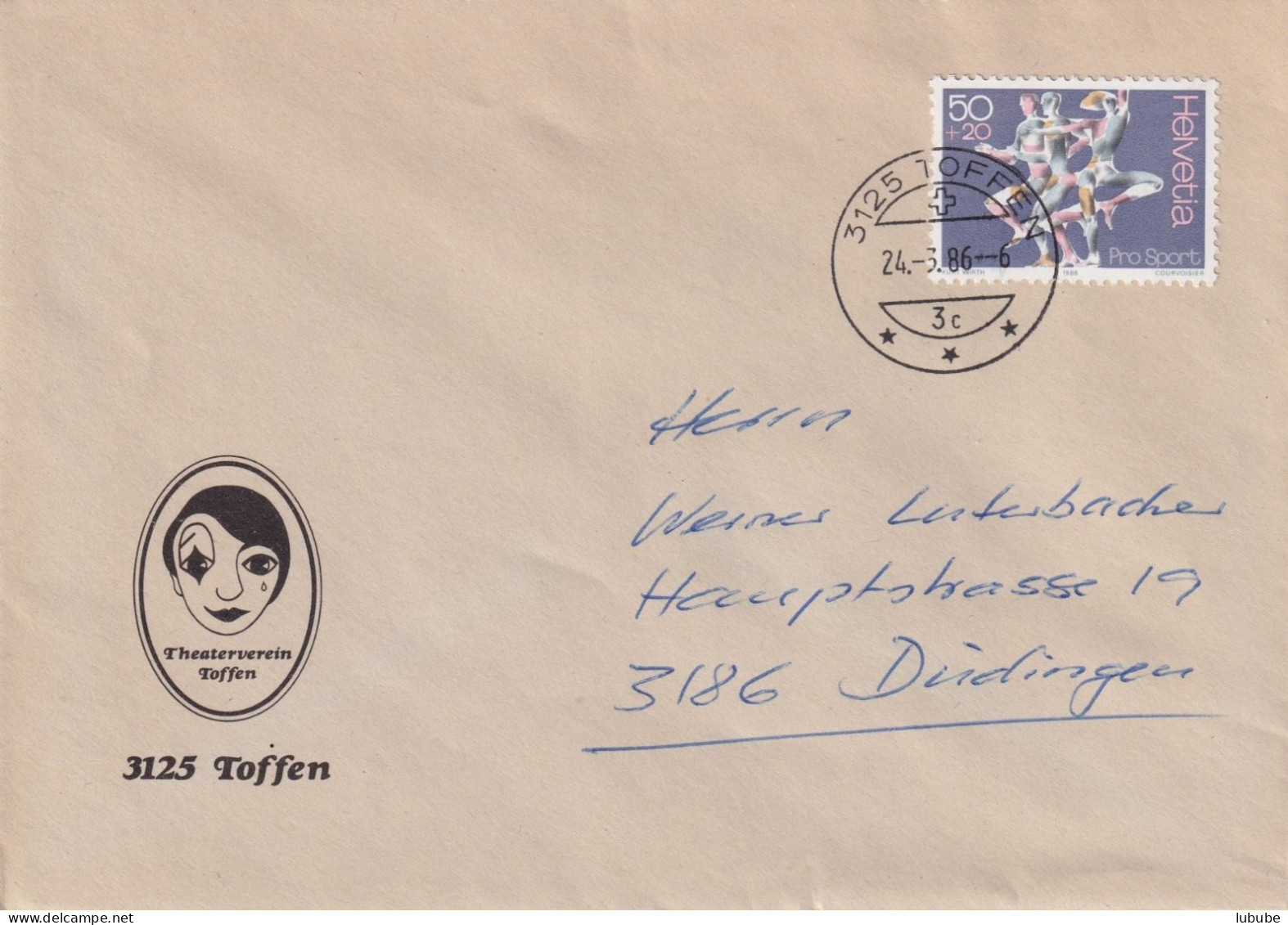 Motiv Brief  "Theaterverein Toffen"        1986 - Briefe U. Dokumente