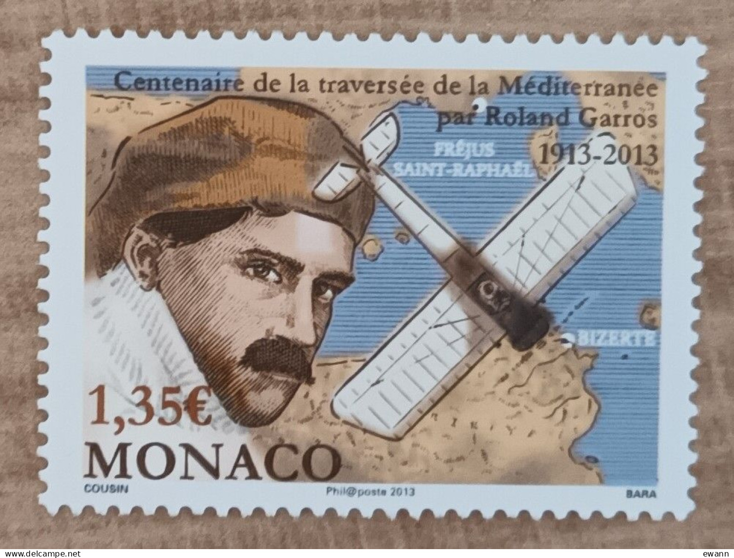 Monaco - YT N°2895 - 1re Traversée De La Méditerranée Par Roland Garros - 2013 - Neuf - Unused Stamps
