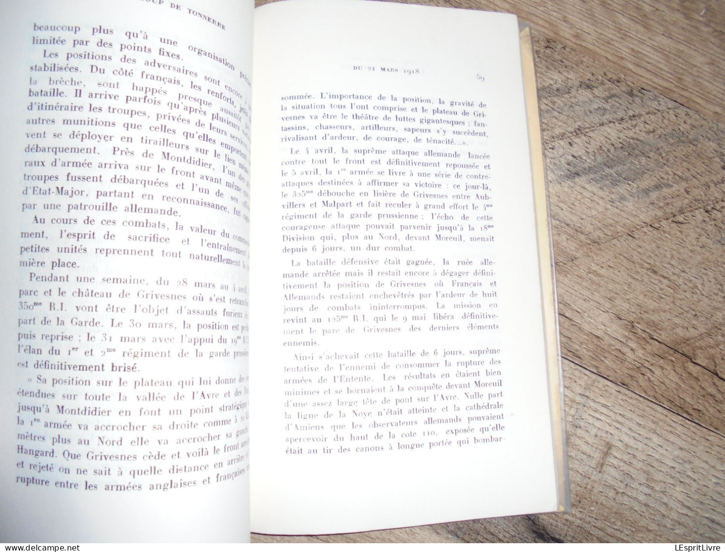 LE COUP DE TONNERRE DU 21 Mars 1918 Offensive du 8 Aoüt Guerre 14 18 Opération Michaels Montdidier Roye