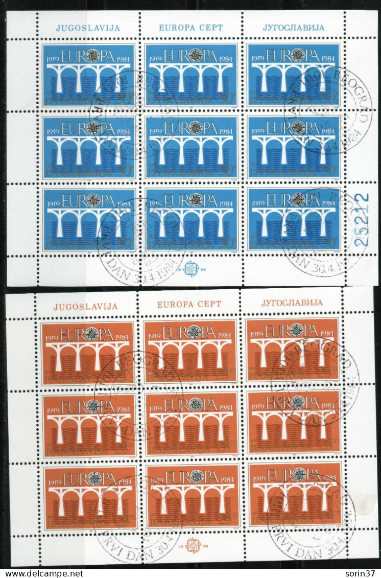 HB Yugoslavia  Block Año 1984  Usados  Europa CEPT - 1984