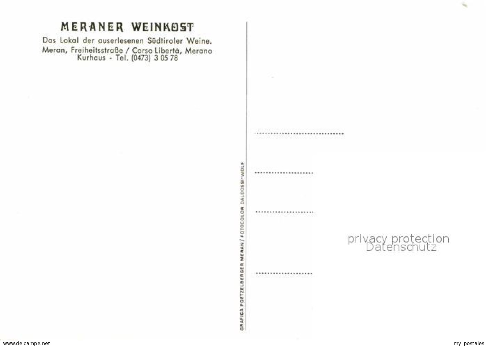 72882102 Meran Merano Lokal Meraner Weinkost Merano - Sonstige & Ohne Zuordnung