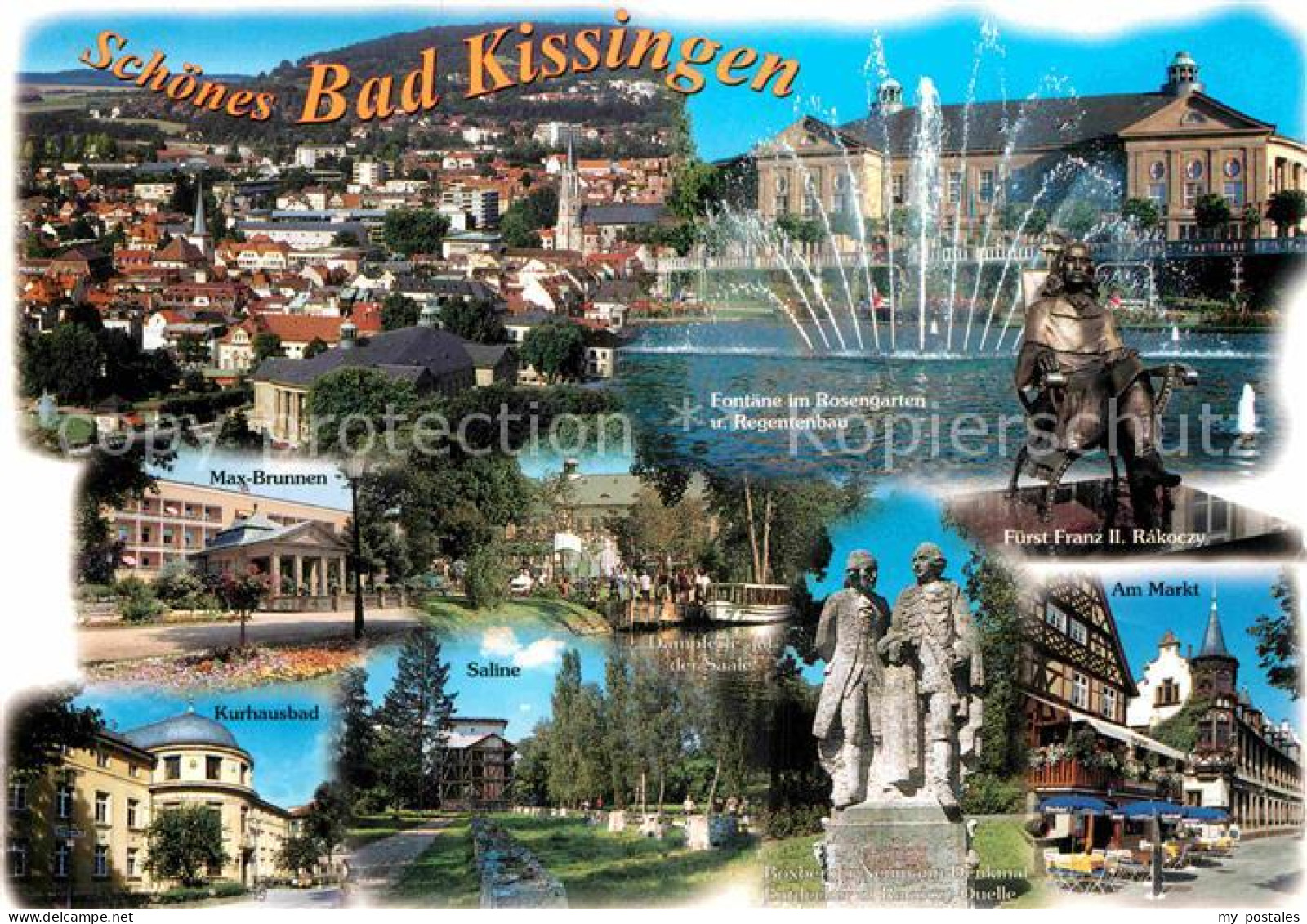 72882066 Bad Kissingen Stadtpanorama Max Brunnen Fontaene Rosengarten Regentenba - Bad Kissingen