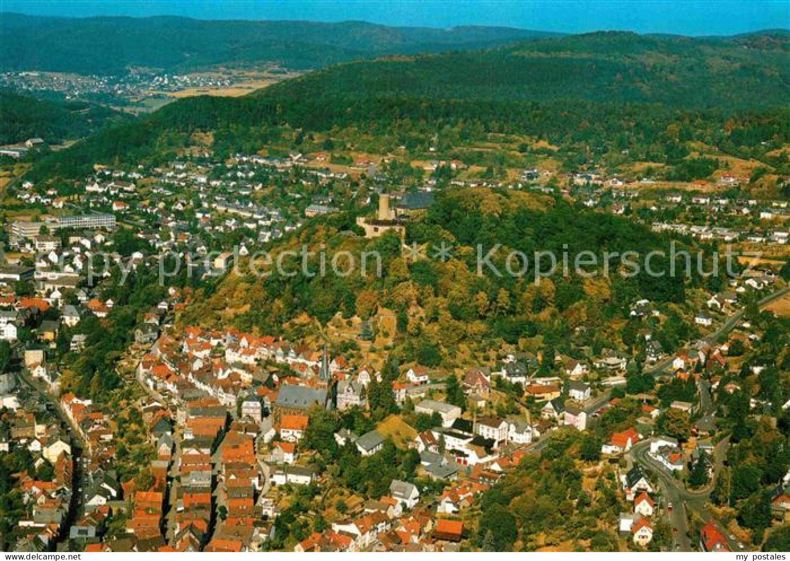 72882061 Biedenkopf Zentrum Und Schloss Fliegeraufnahme Biedenkopf - Biedenkopf