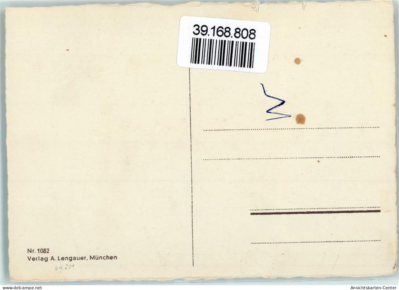 39168808 - Sign. Ch. Mueller  Kind Lederhose Rosen  Verlag Lengauer Nr. 1082 AK - Trachten