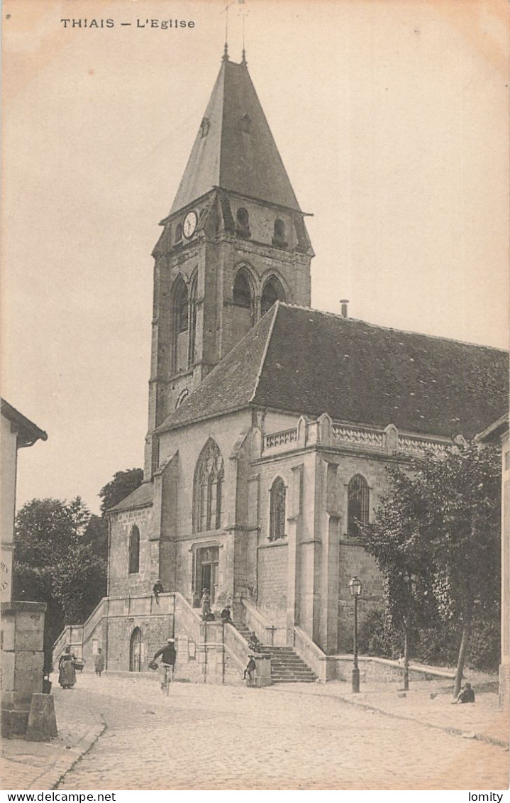 94 Thiais église CPA Vélo Cycliste - Thiais