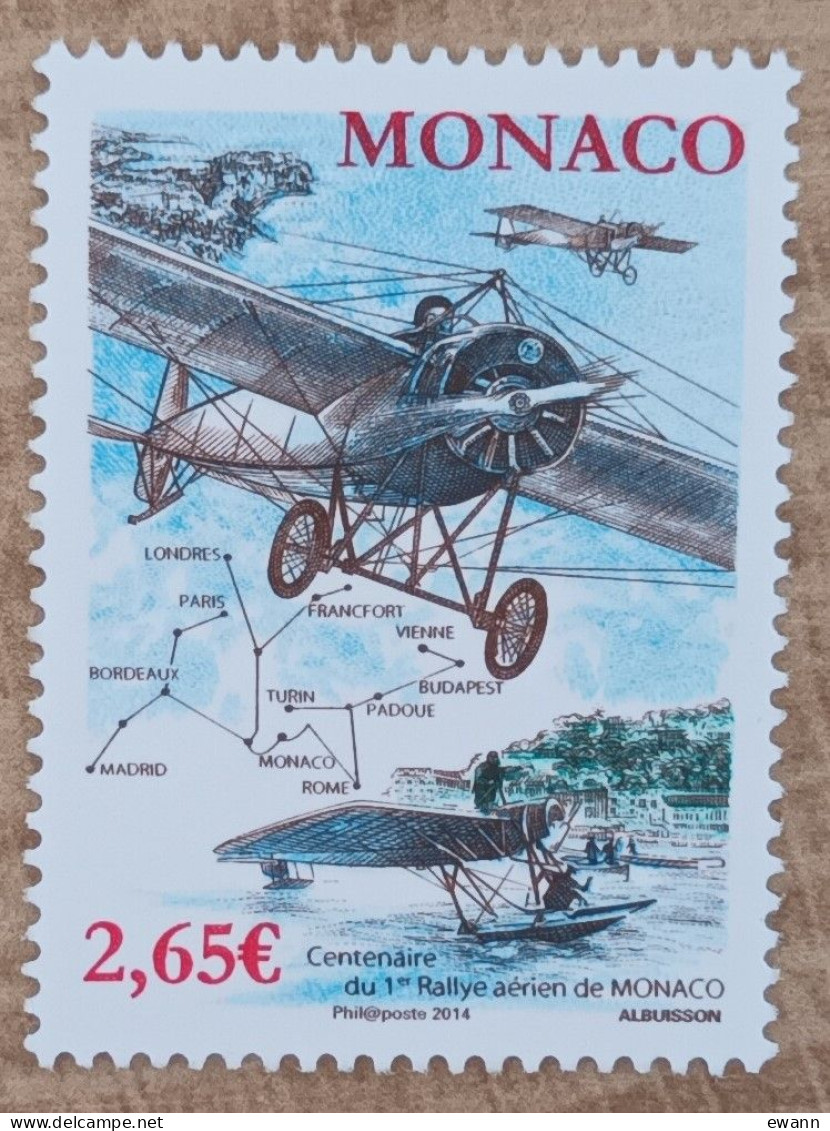 Monaco - YT N°2922 - Centenaire Du 1er Rallye Aérien De Monaco - 2014 - Neuf - Unused Stamps