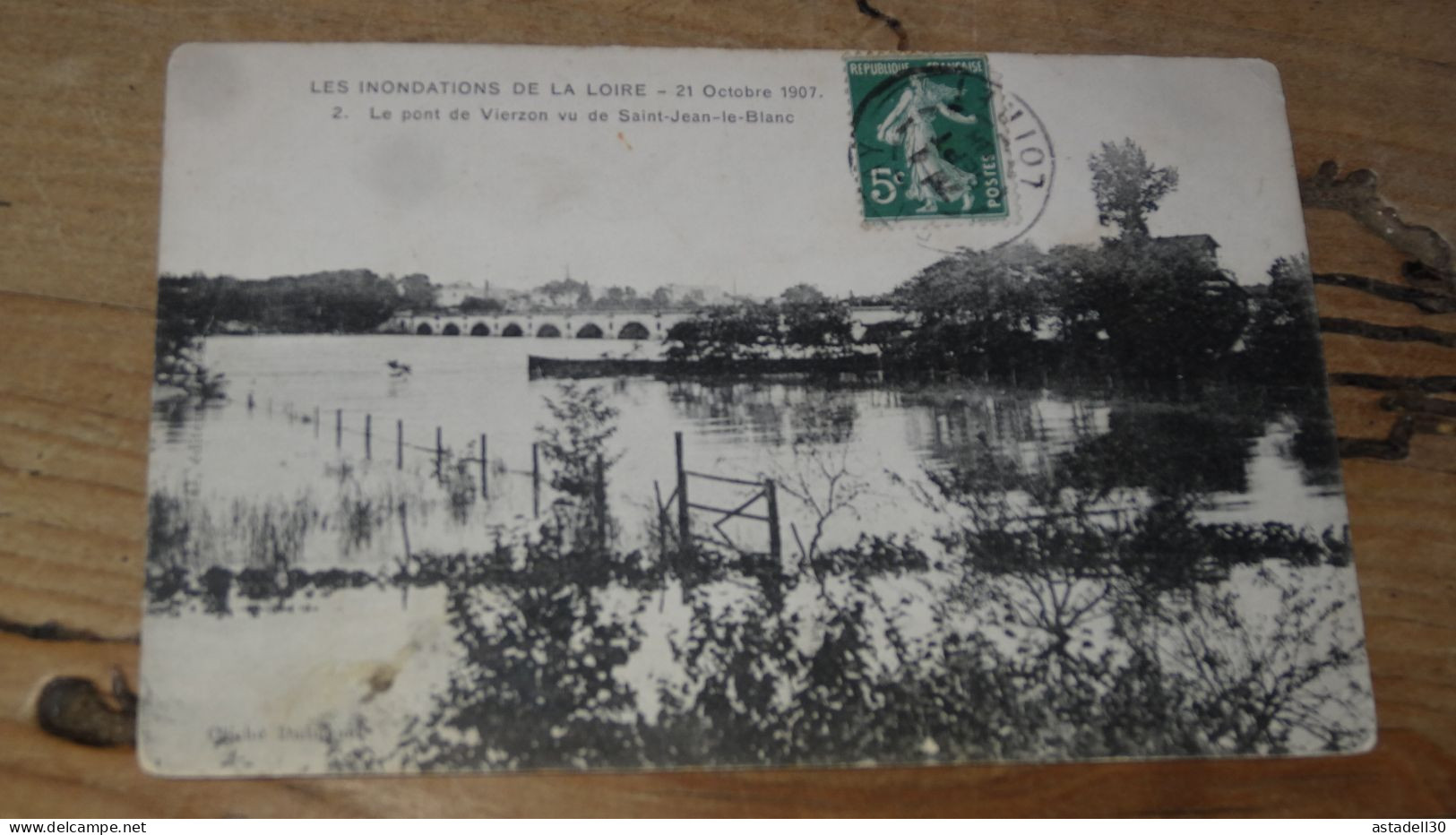 Inondations De La LOIRE, 1907, Le Pont Du Vierzon ............... BH-19120 - Sonstige & Ohne Zuordnung