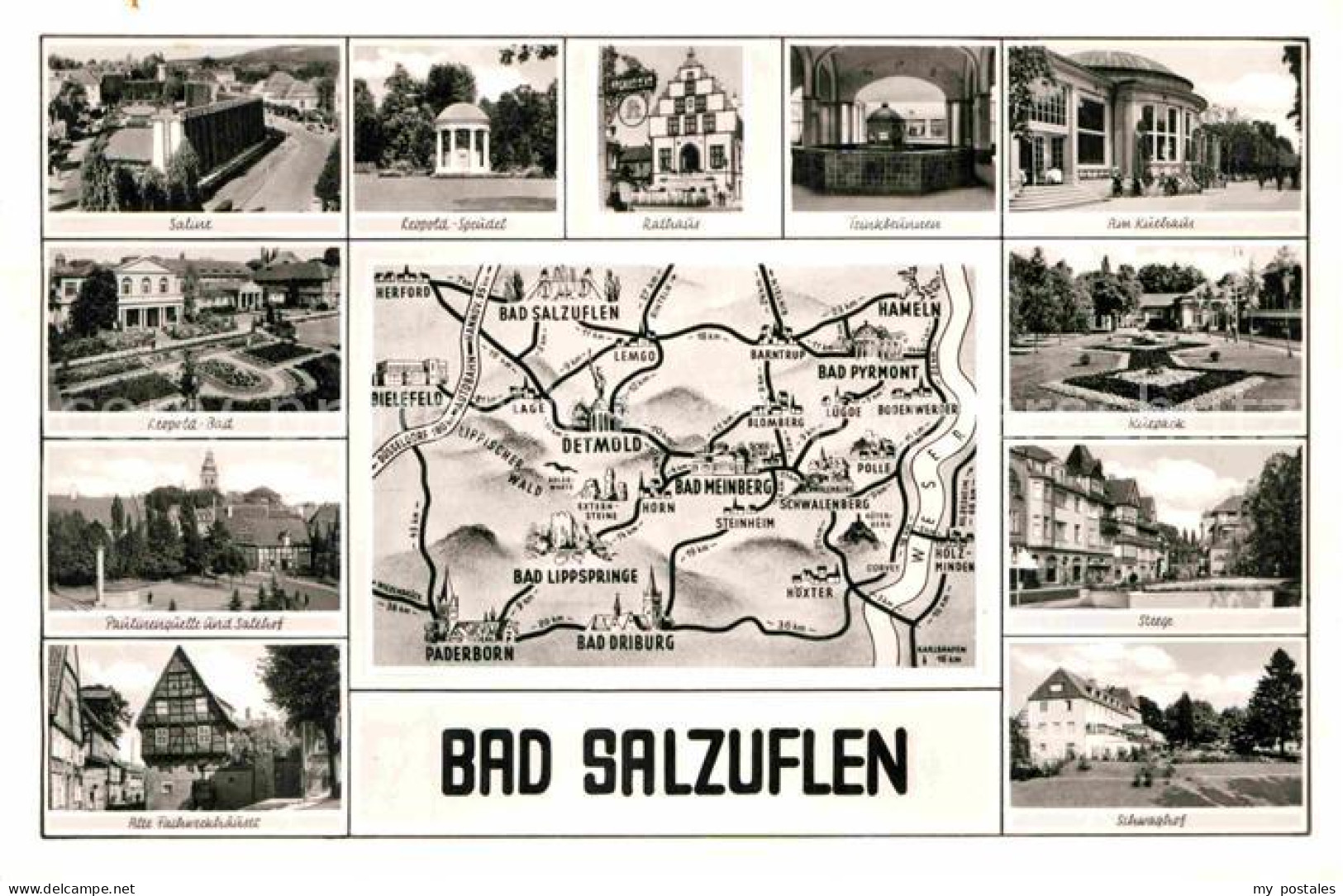 72880310 Bad Salzuflen Teilansichten Kurort Landkarte Bad Salzuflen - Bad Salzuflen