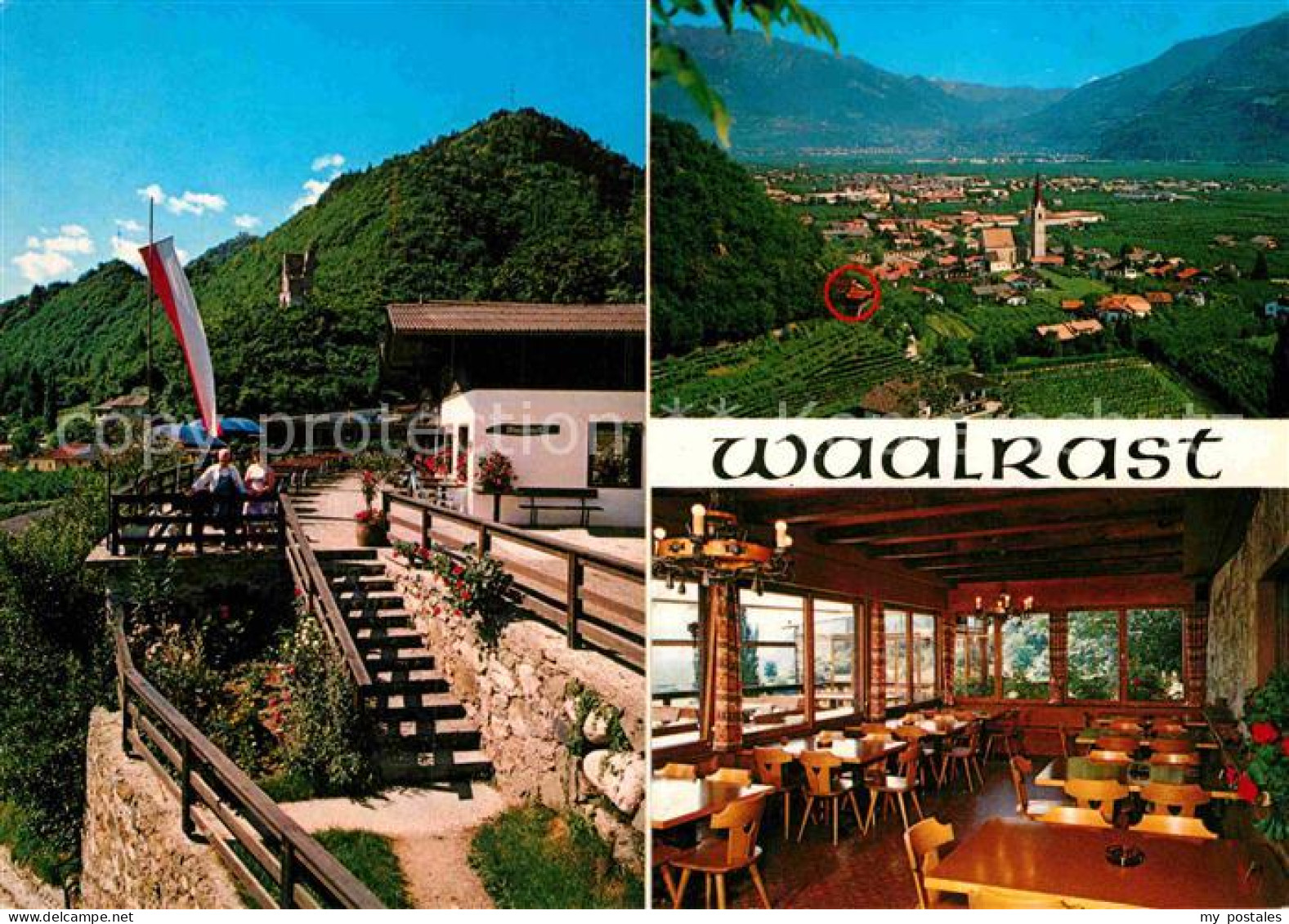 72880217 Lana Meran Restaurant Waalrast Terrasse Fernblick Alpen Lana Meran - Sonstige & Ohne Zuordnung