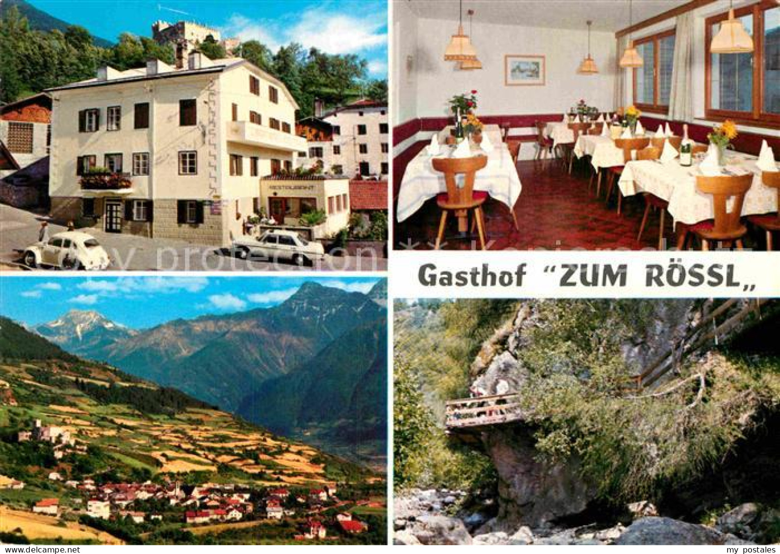 72880216 Schluderns Suedtirol Gasthof Zum Roessl Alpenpanorama Schlucht Sluderno - Sonstige & Ohne Zuordnung