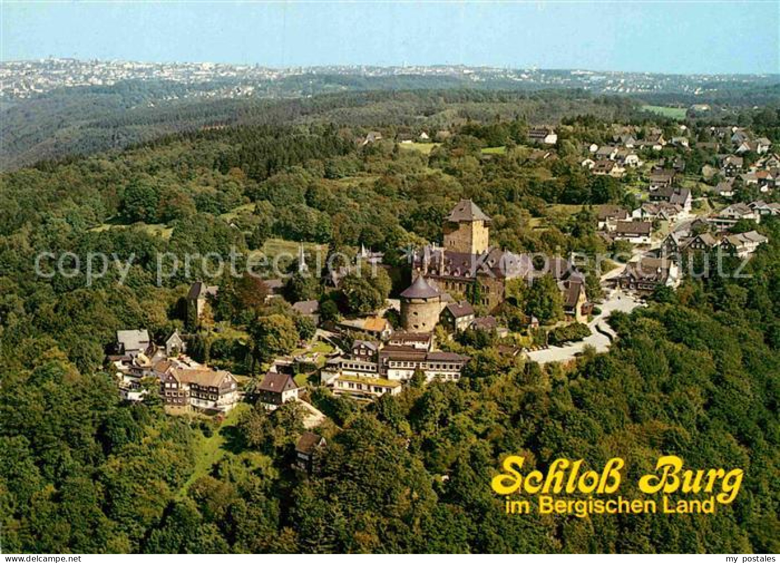 72880209 Burg Wupper Schloss Fliegeraufnahme Burg - Solingen