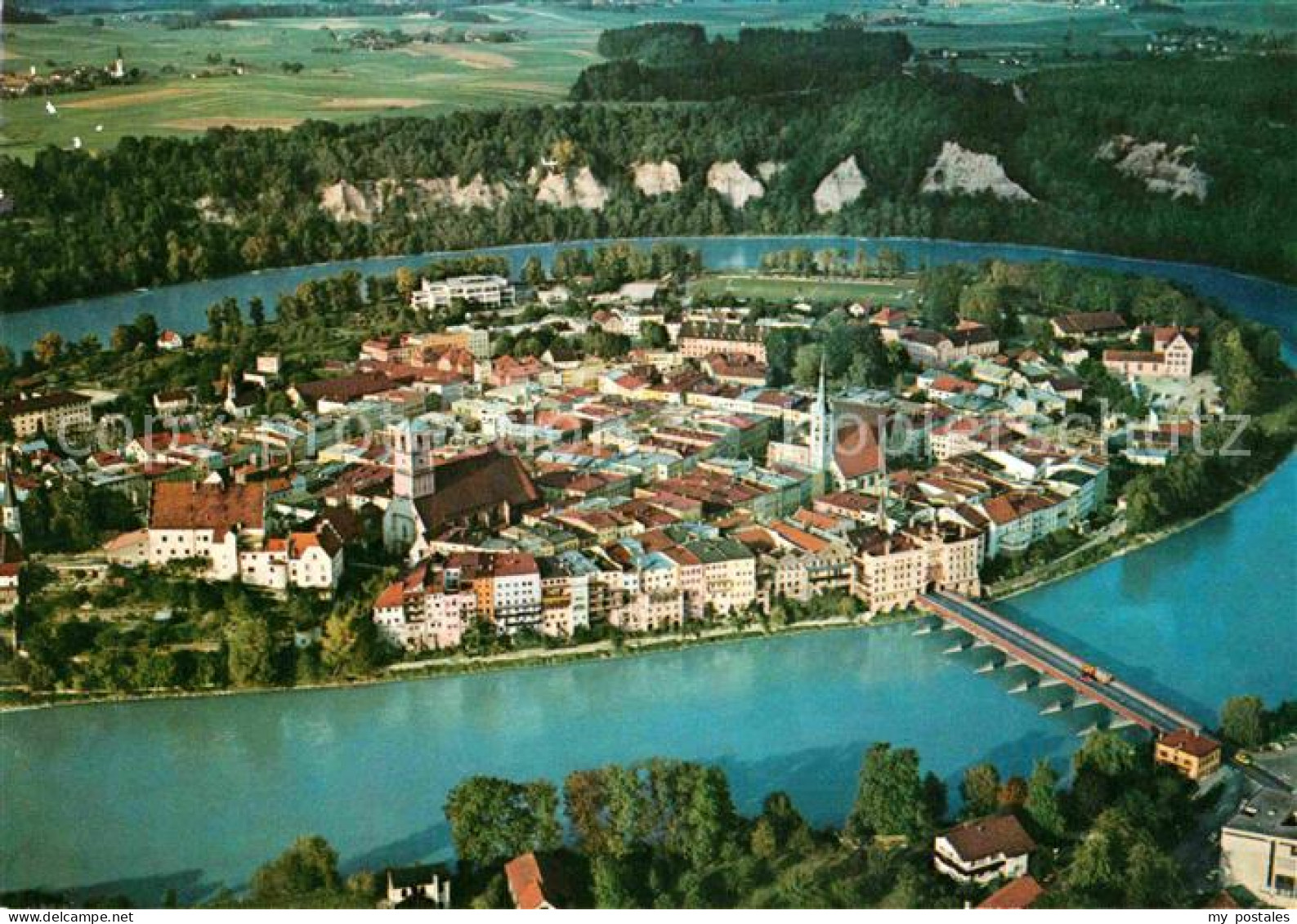 72880194 Wasserburg Inn Fliegeraufnahme Wasserburg - Wasserburg (Inn)