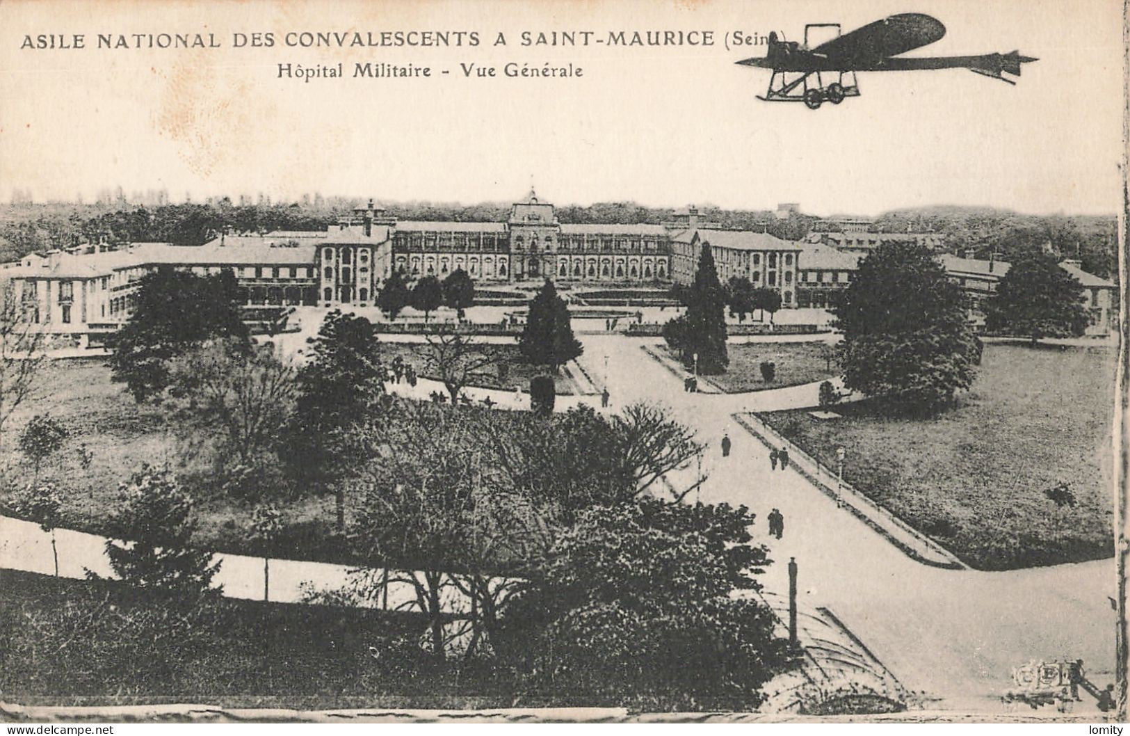 94 Saint Maurice Asile National Des Convalescents Hopital Militaire Vue Générale CPA Avion - Saint Maurice