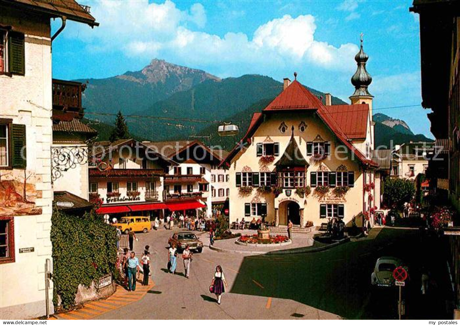 72880115 St Gilgen Wolfgangsee Marktplatz Rathaus Blick Zum Schafberg St Gilgen  - Other & Unclassified