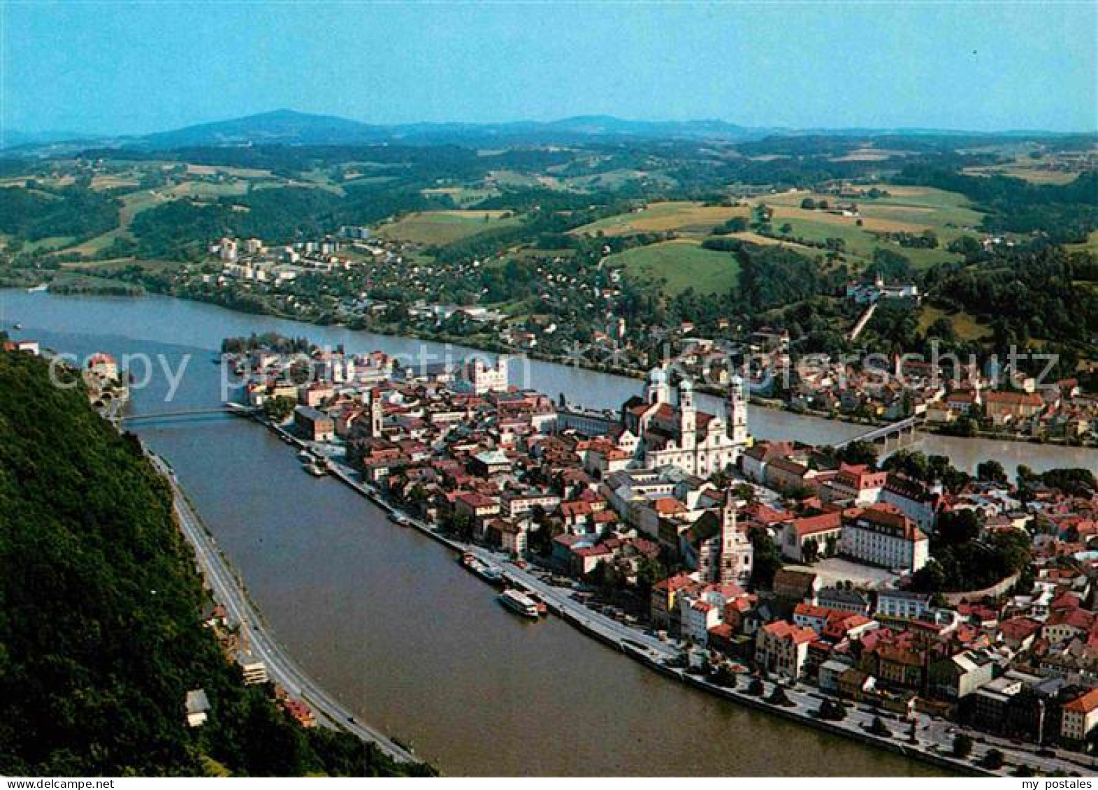 72880105 Passau Dreifluessestadt Mit Donau Inn Und Ilz Fliegeraufnahme Passau - Passau