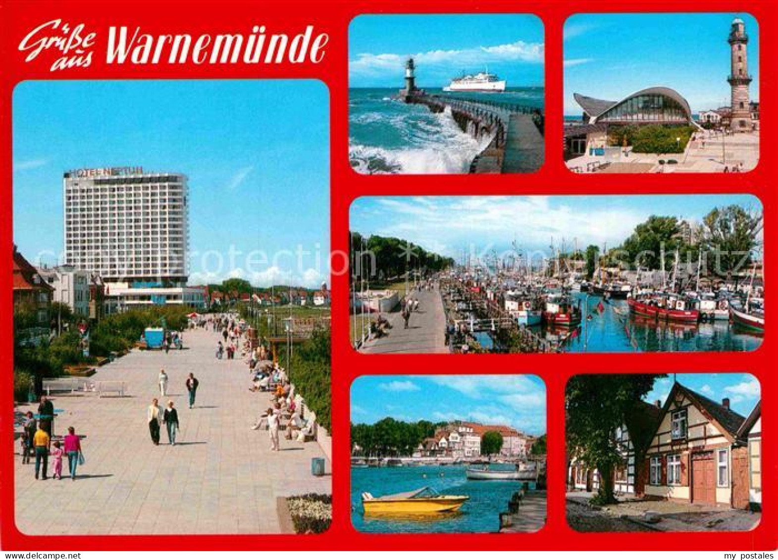 72880100 Warnemuende Ostseebad Hotel Neptun Promenade Leuchtturm Teepott Hafen H - Rostock