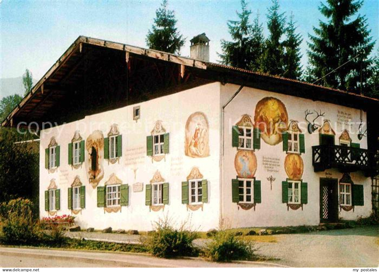 72880061 Bad Kohlgrub Haus Zum Jager Mit Wandfresken Von Fr Zwink 1791 Motiv Nr  - Other & Unclassified