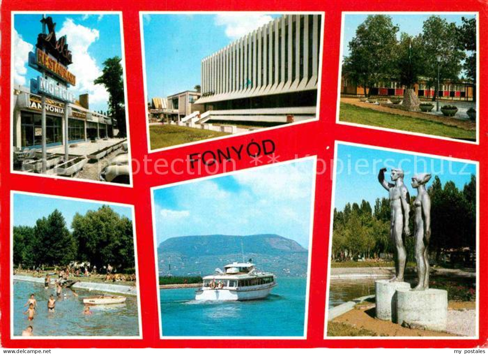 72879586 Fonyod Denkmal Strandbad Personenschiff Stadthalle Fonyod - Ungheria