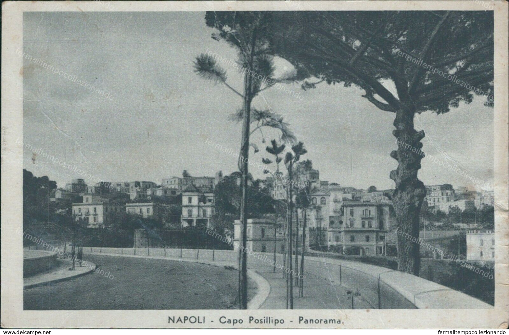 Cs372 Cartolina Napoli  Citta' Capo Posillipo Panorama 1934 Campania 1934 - Napoli (Napels)