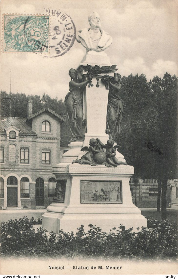 77 Noisiel Statue De Menier CPA - Noisiel