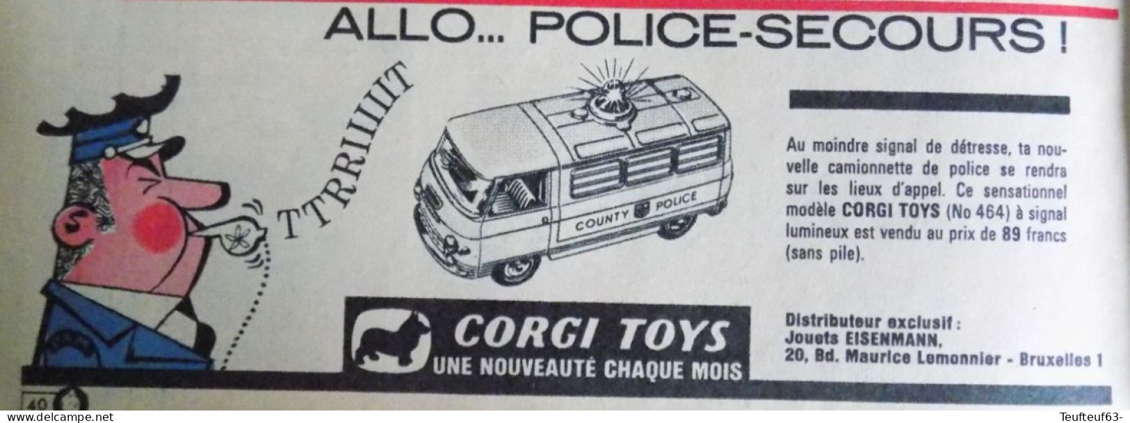 Publicité De Presse ; Jouets Corgi Toys Le Combi Police-secours - Publicités