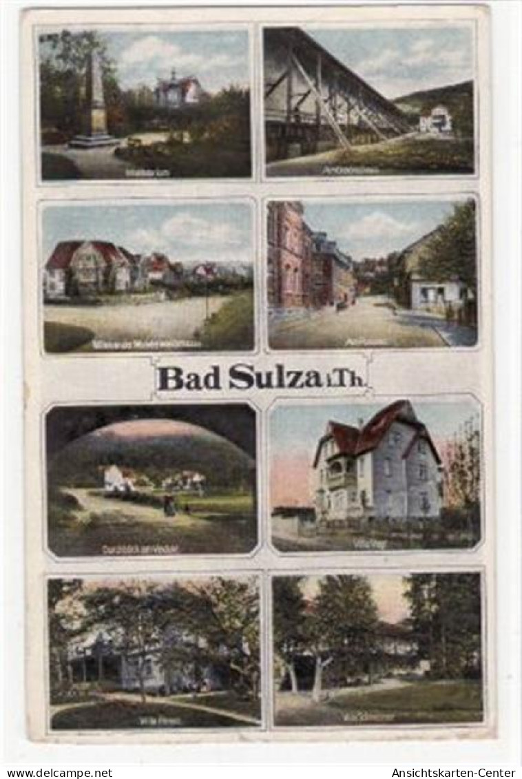 39016408 - Bad Sulza Mit 8 Abbildungen Gelaufen Von 1925. Leichte Eckabschuerfungen Und Raendern, Sonst Gut Erhalten. - Autres & Non Classés