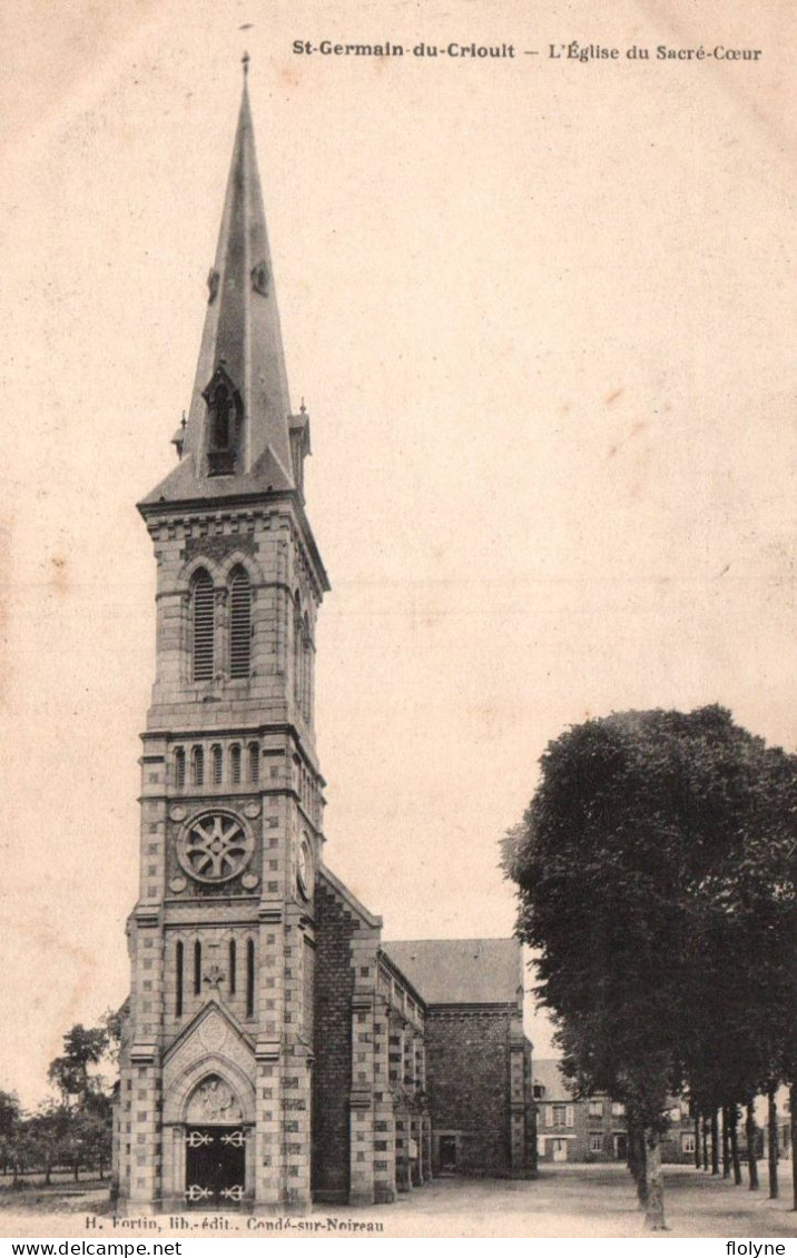 Saint Germain Du Crioult - Place Et L'église Du Sacré Coeur - Sonstige & Ohne Zuordnung