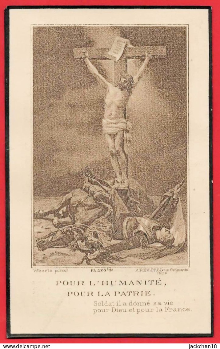 -- SOUVENIR MORTUAIRE  De EDMOND CROUZILLAC / TOMBE GLORIEUSEMENT à POPERINGHE (Belgique) Le 29 Mai 1940 -- - Devotion Images