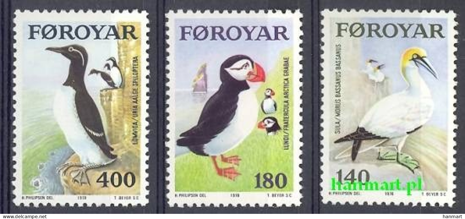 Faroe Islands 1978 Mi 36-38 MNH  (ZE3 FRS36-38) - Palmípedos Marinos