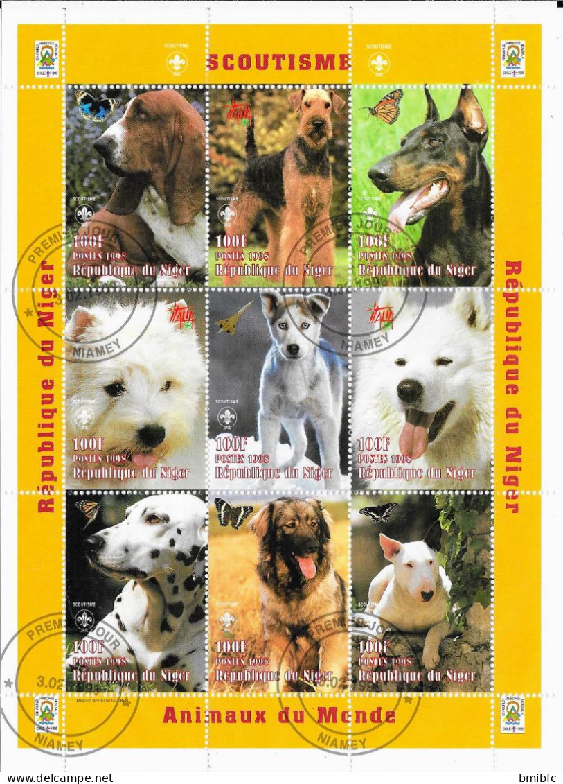 SCOUTISME - ANIMAUX DU MONDE - 1998 - RÉPUBLIQUE DU NIGER - Honden