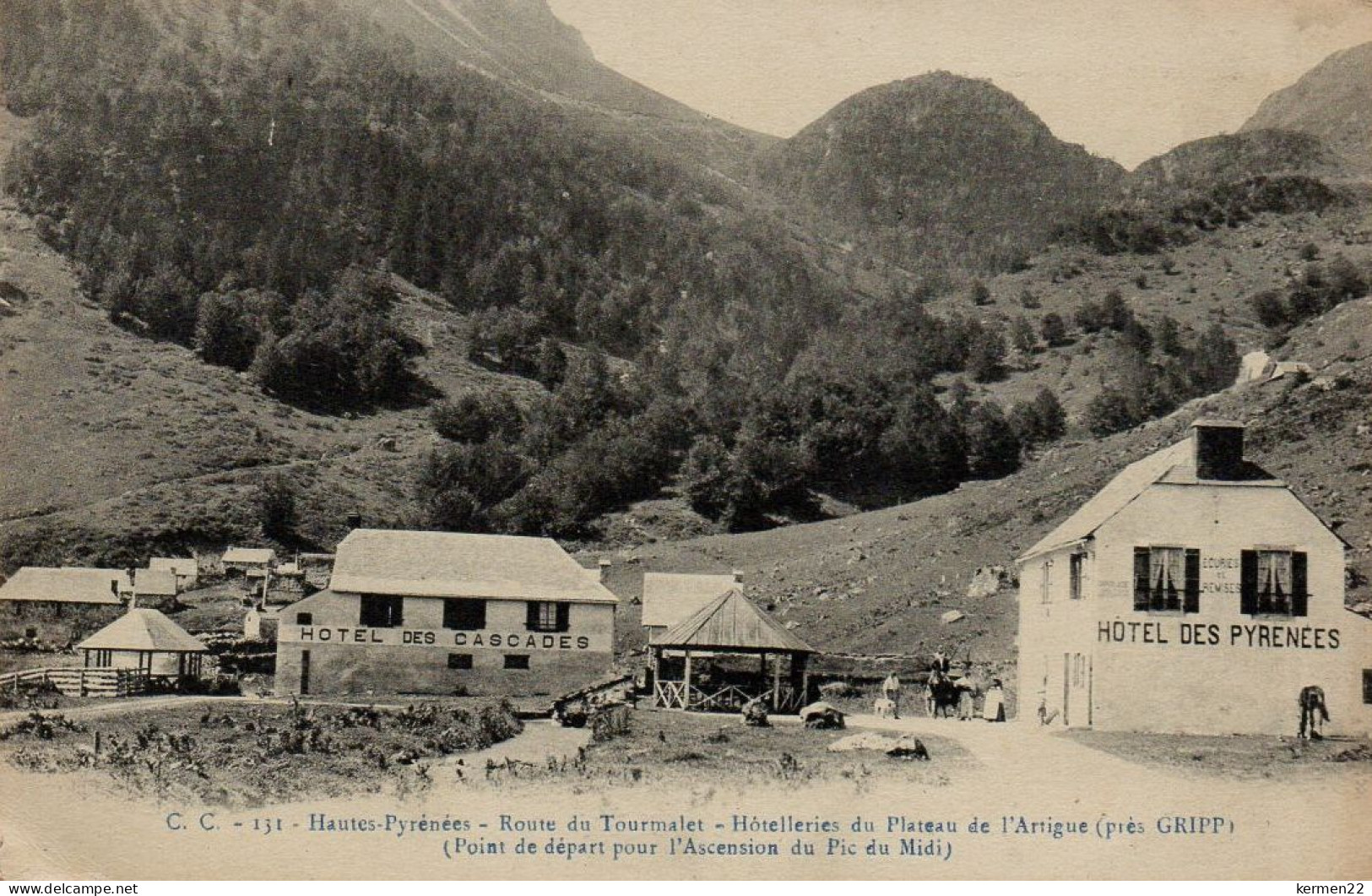 CPA 65 Hautes Pyrénées Route Du Tourmalet Hôtellerie Du Plateau De L'Artigue (près GRIPP) (Point De Départ Pour L'Ascens - Other & Unclassified