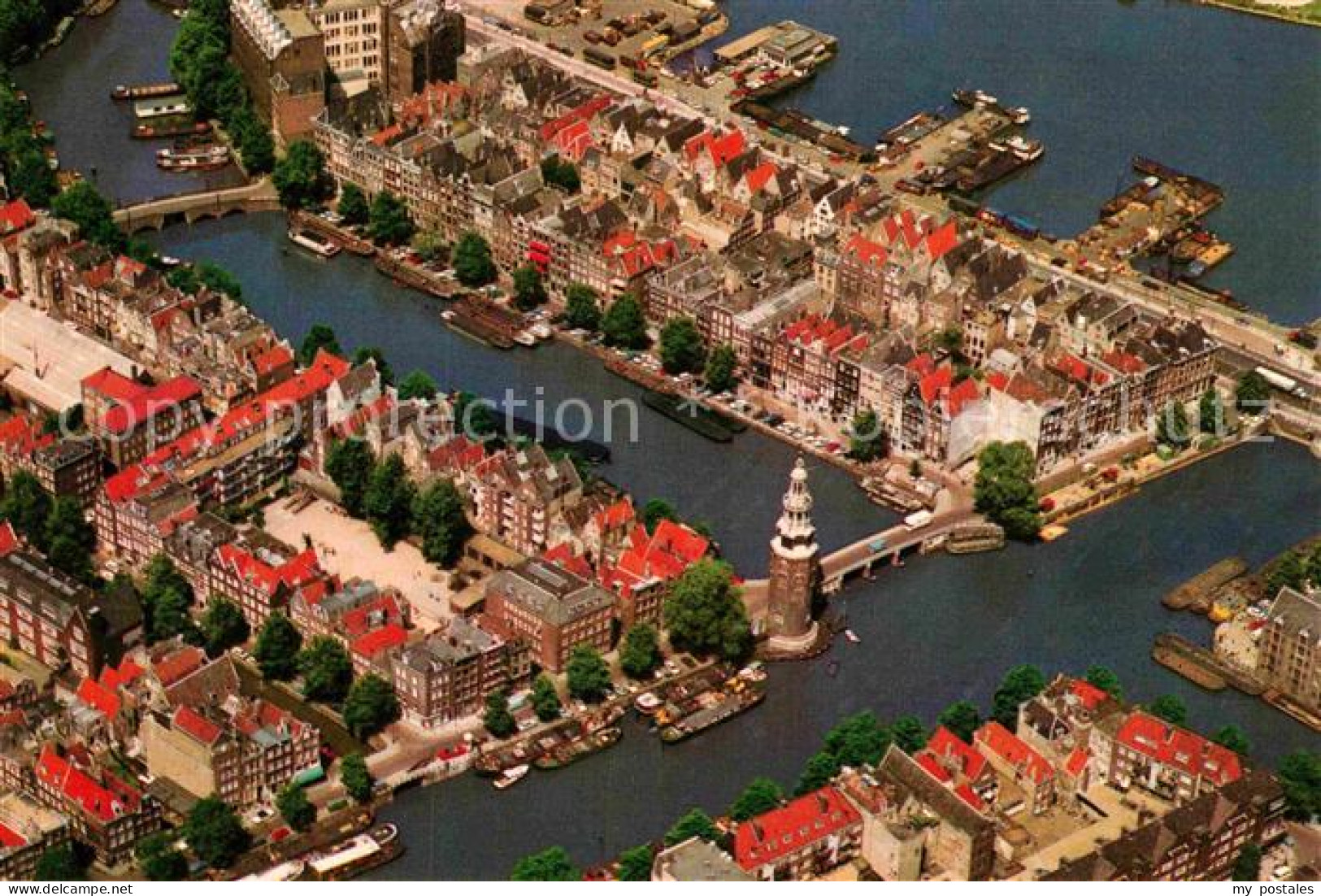 72878643 Amsterdam Niederlande Montelbaanturm Und Umgebung Fliegeraufnahme Amste - Andere & Zonder Classificatie