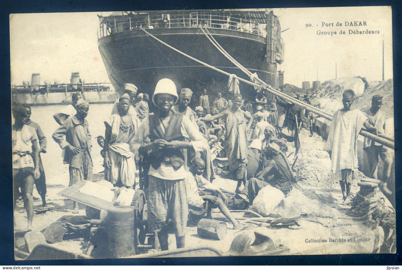 Cpa Du Sénégal Port De Dakar -- Groupe De Débardeurs     MAI24-08 - Senegal