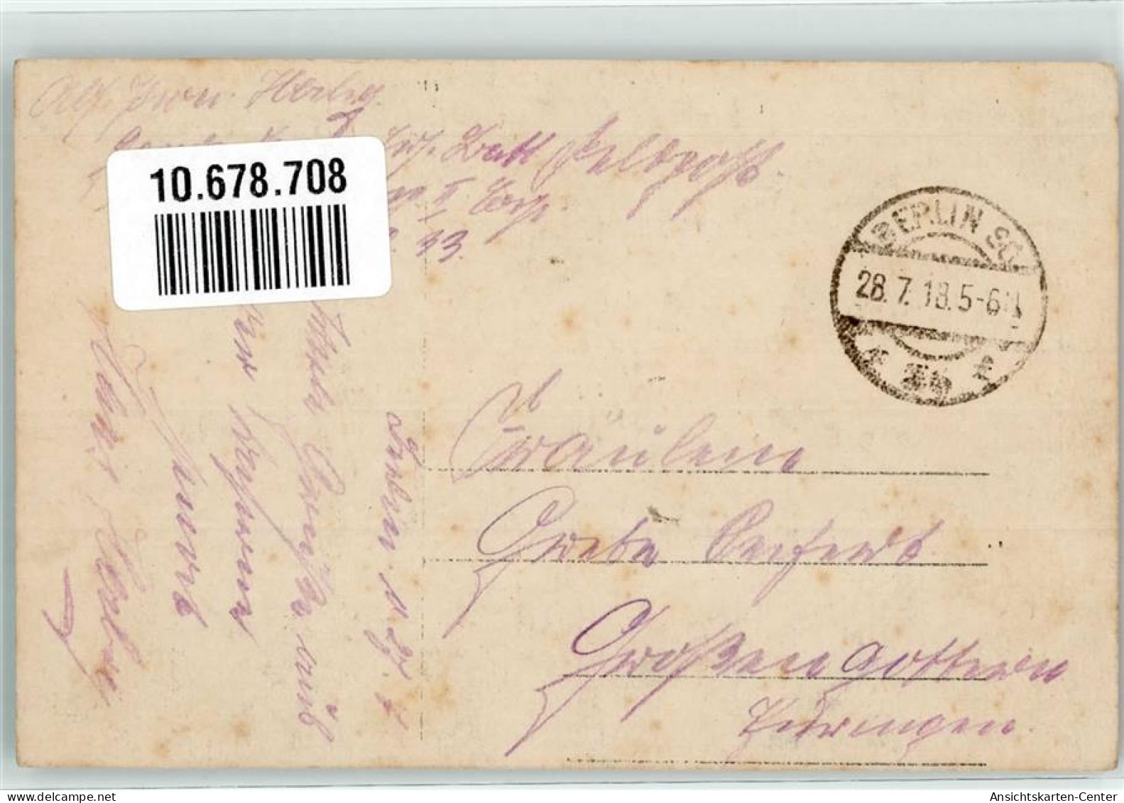 10678708 - G.P.E.B. 2. Korp. Berlin 1918 - Oorlog 1914-18