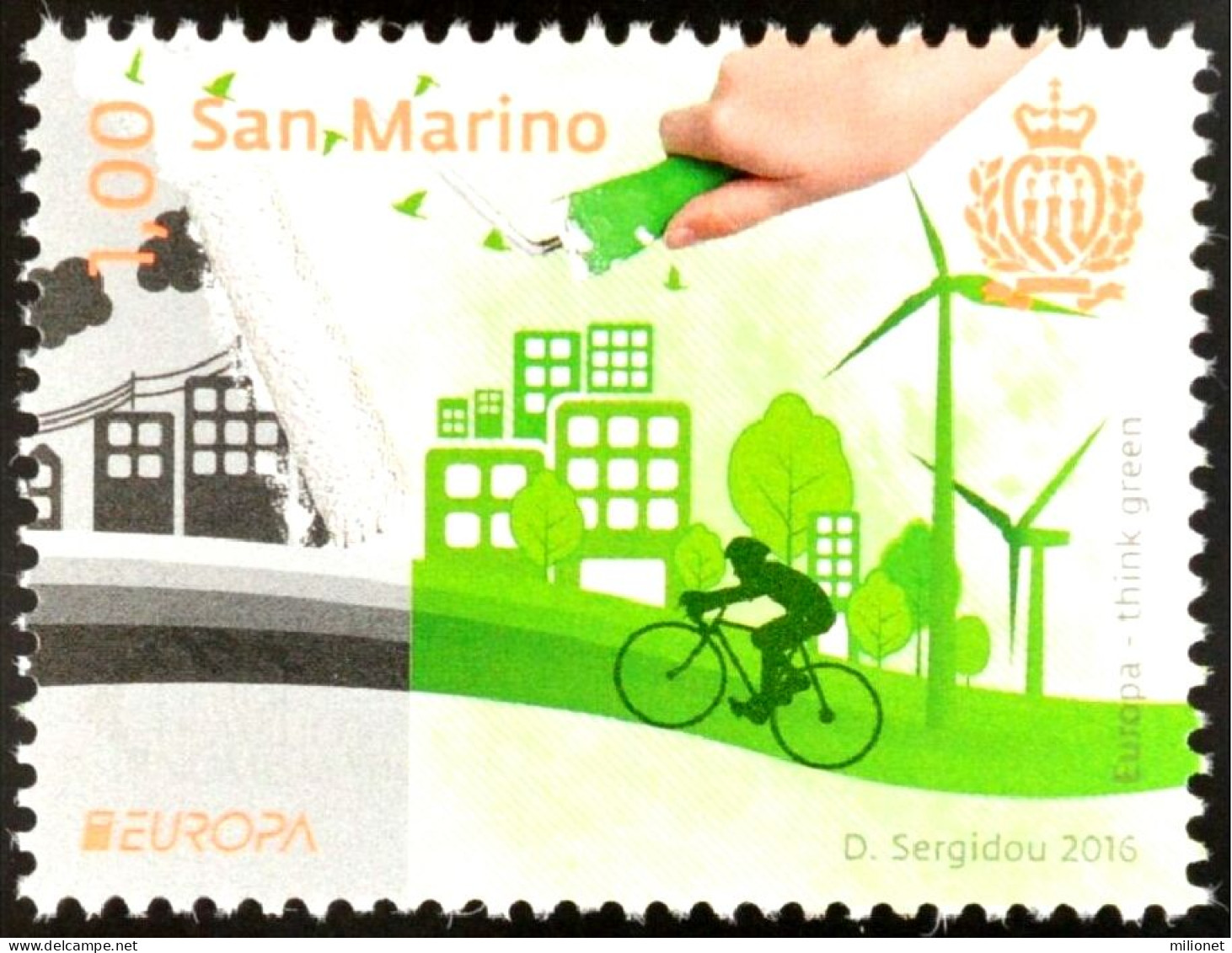 SALE!!! SAN MARINO 2016 EUROPA CEPT Think Green 2 Stamps Set MNH ** - 2016