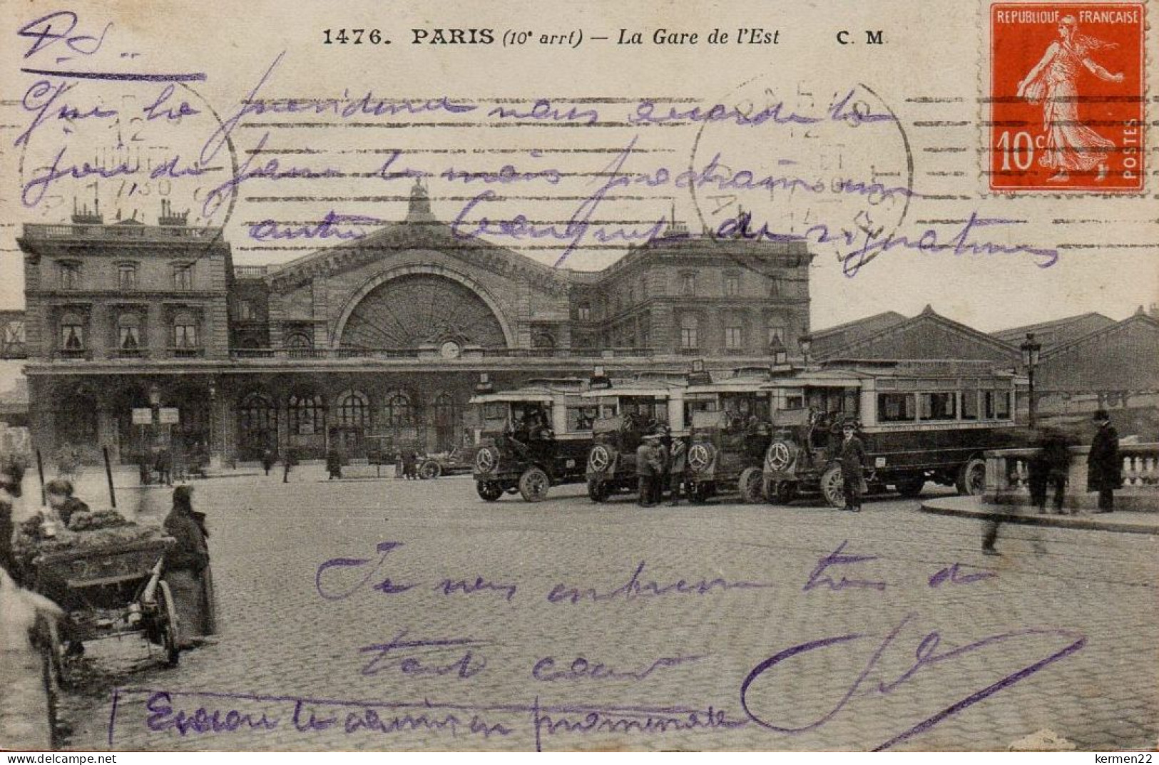 CPA 75 PARIS La Gare De L'Est - Metropolitana, Stazioni