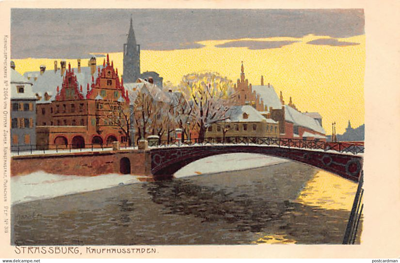 STRASBOURG - Les Quais Kaufhausstaden - Illustration - Ed. Ottmar Zieher - Straatsburg