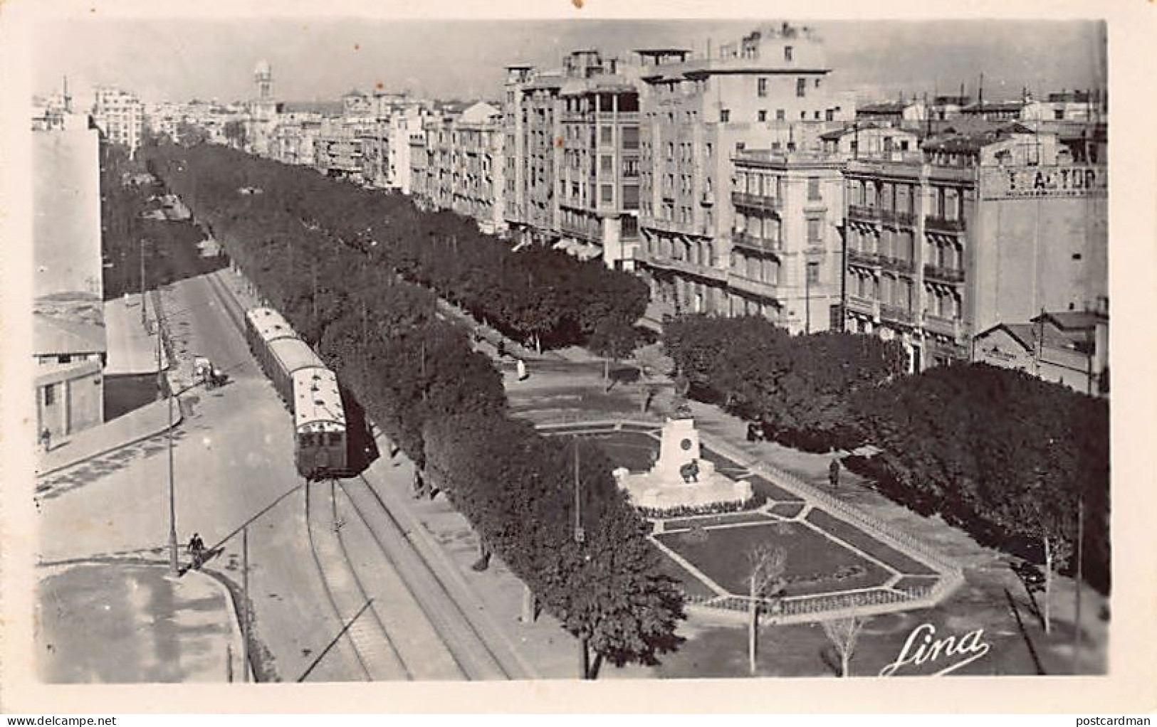 Tunisie - TUNIS - Perspective Sur L'Avenue Jules Ferry - Tramway - Ed. Lina 1201 - Tunisie