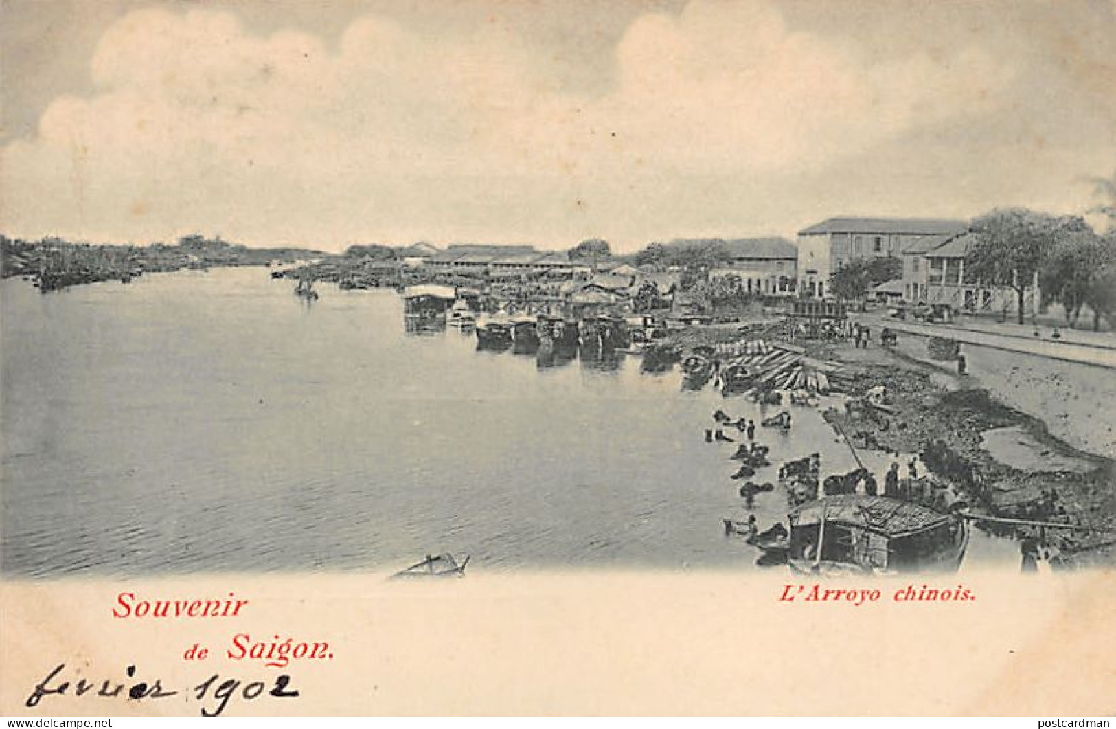 Vietnam - CARTE PRECURSEUR Année 1902 - Souvenir De Saigon - L'arroyo Chinois - Ed. Inconnu - Vietnam